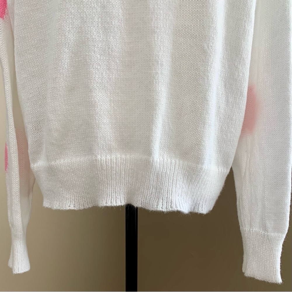 NWOT SHEIN Heart Pattern Pullover Knit Sweater - Picture 7 of 10